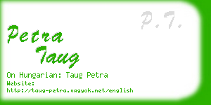 petra taug business card